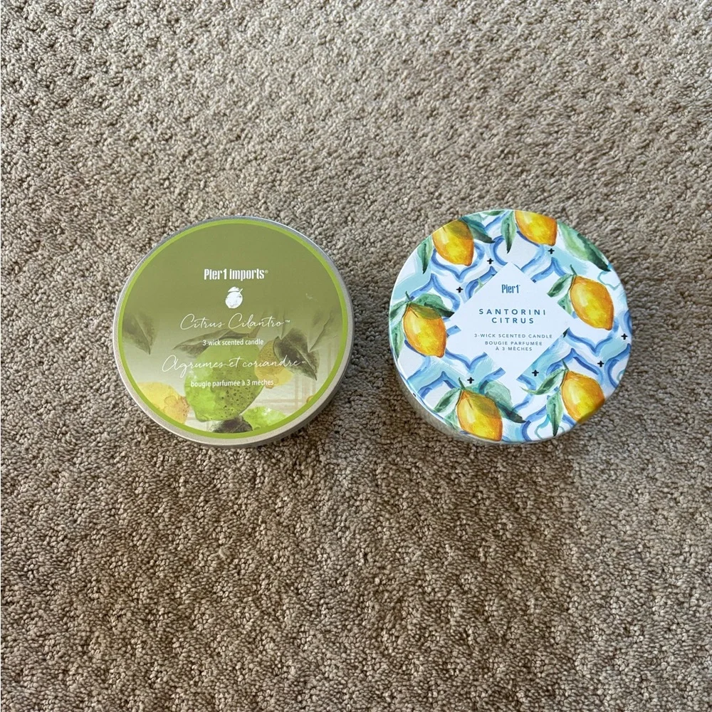 NEW Pier One Bundle of 3-wick Candles